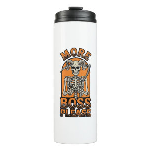 Funny Boss Skeleton Vintage Halloween Shirt_1 Thermal Tumbler