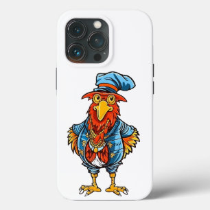Funny Bossy Cartoon Rooster iPhone 13 Pro Case