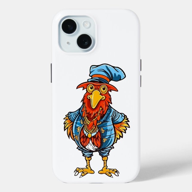 Funny Bossy Cartoon Rooster Case-Mate iPhone Case (Back)