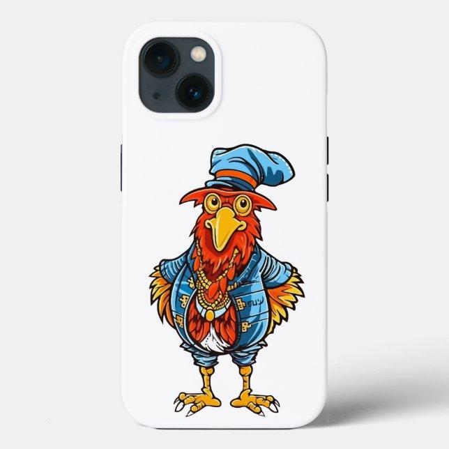 Funny Bossy Cartoon Rooster Case-Mate iPhone Case (Back)