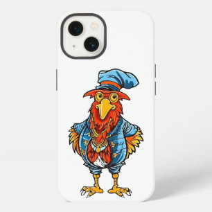 Funny Bossy Cartoon Rooster iPhone 13 Case