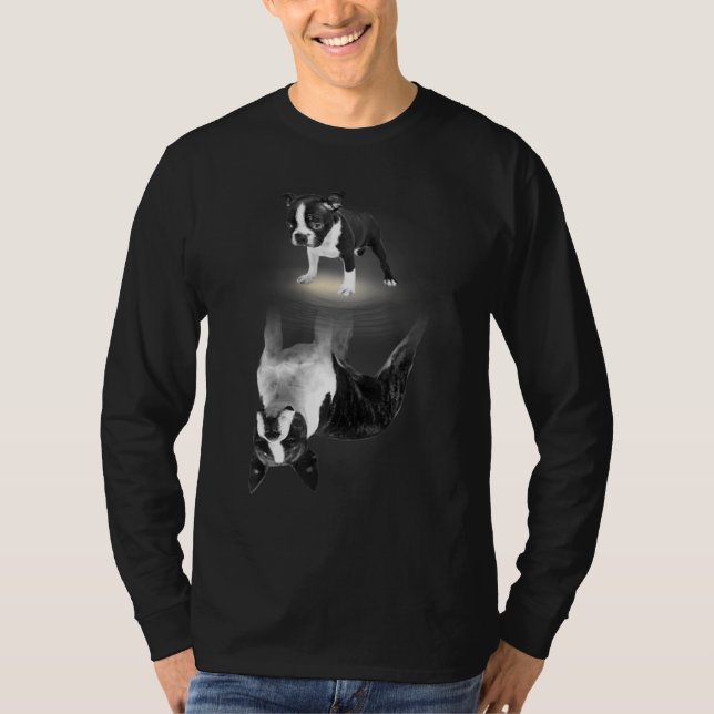 Funny Bostie Mum For Boston Terrier Dogs T-Shirt (Front)