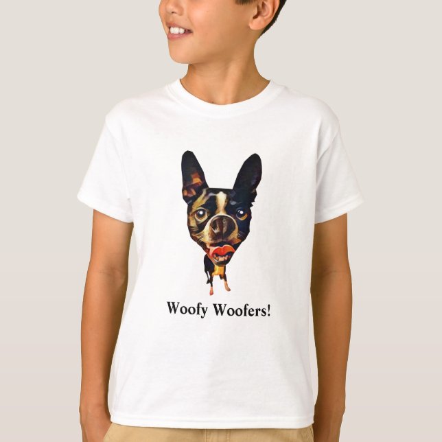 Funny Boston Terrier Boys T-Shirt (Front)