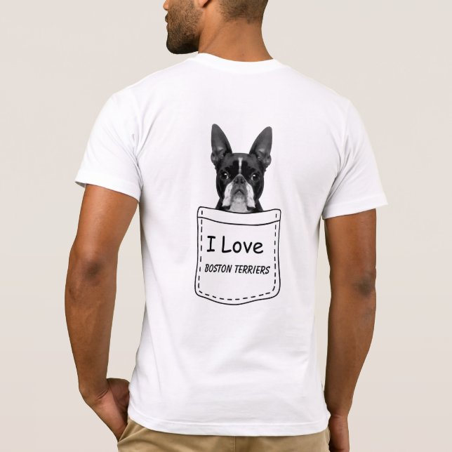 Funny Boston Terrier Dog Breed Lover T-Shirt (Back)