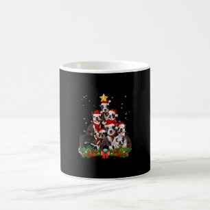 Funny Boston Terrier Dog Christmas Tree Gift Coffee Mug