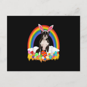 Funny Boston Terrier Egg Shirt Dog Lover Easter Postcard