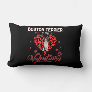 Funny Boston Terrier Is My Valentine Lumbar Cushion