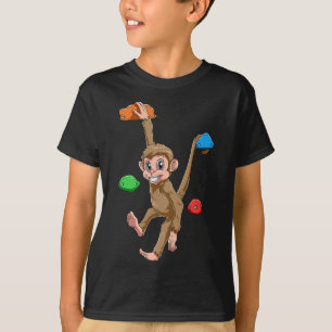 Funny Bouldering And Rock Climbing Monkey T-Shirt