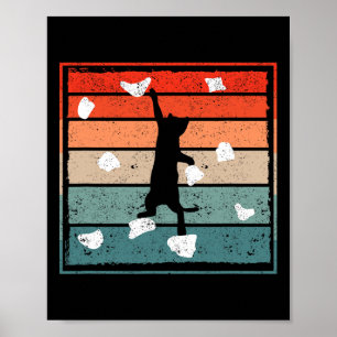 Funny Bouldering Cat Climber Cute Kitten Cats Rock Poster