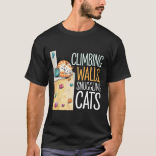 Funny Bouldering Cat – Rock Climbing And Cat Lover T-Shirt