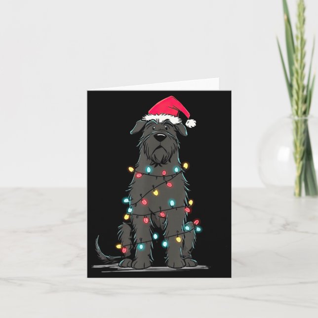 Funny Bouvier Des Flandres Christmas Graphics Dog  Card (Front)