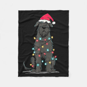 Funny Bouvier Des Flandres Christmas Graphics Dog  Fleece Blanket
