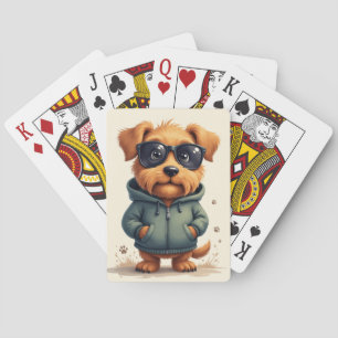 Funny Bouvier des Flandres Kawaii Dog Playing Cards