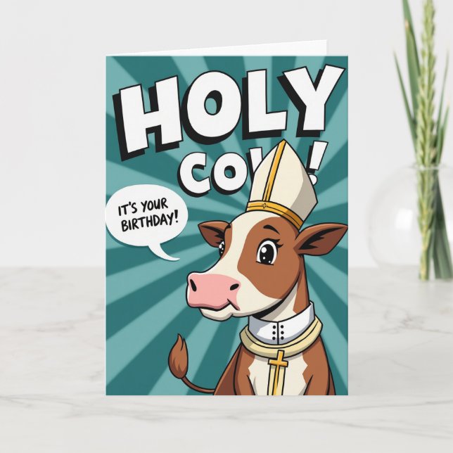 Funny Bovine Birthday Card (Front)
