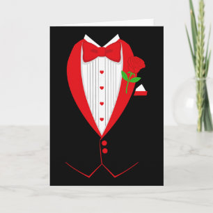 Funny Bow Tie Tuxedo Formal Party Valentines Day C Card