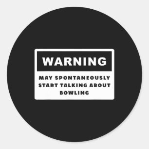 Funny Bowler Bowling Classic Round Sticker