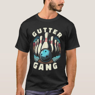 Funny Bowlers Gift For Men Women Vintage Gutter Ga T-Shirt