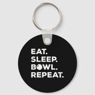 Funny Bowling Art For Men Women Kids Bowling Playe Key Ring