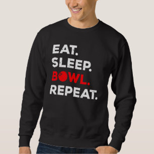 Funny Bowling Art For Men Women Kids Bowling Playe Sweatshirt