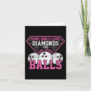 Funny Bowling Art For Women Girls Track Bowling Sp Card