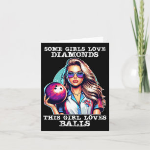 Funny Bowling Art For Women Girls Track Bowling Sp Card