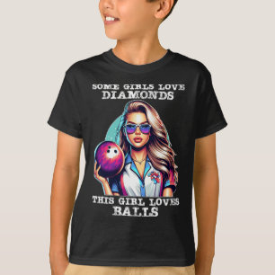 Funny Bowling Art For Women Girls Track Bowling Sp T-Shirt