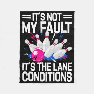 Funny Bowling Art For Women Men Bowler Bowling  Fleece Blanket