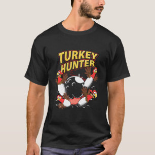 Funny Bowling Ball And Pins Turkey Hunter Ten Pin T-Shirt