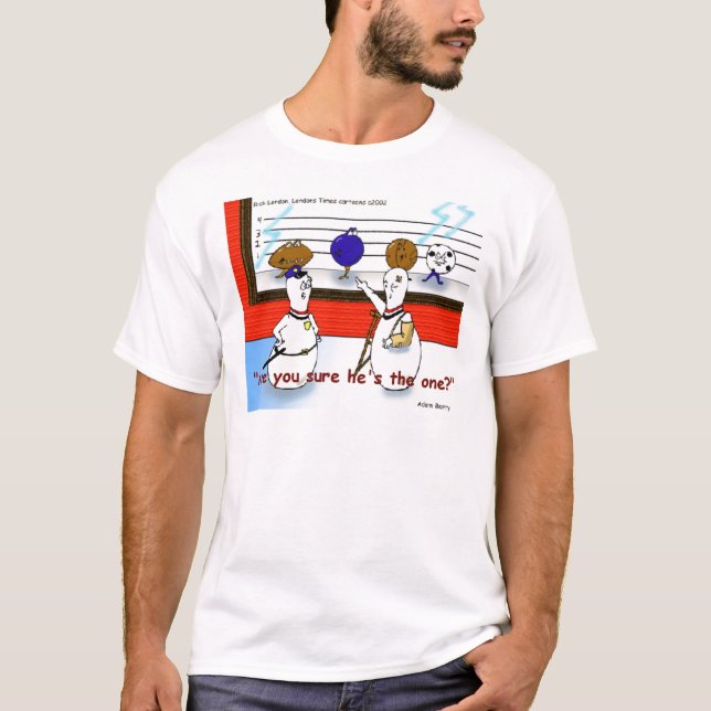 Funny Bowling Ball Police Line Up T-Shirt (Front)
