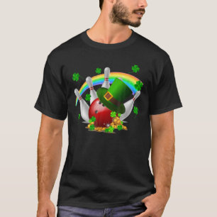 Funny Bowling Balls Shamrock Leprechaun St Patrick T-Shirt