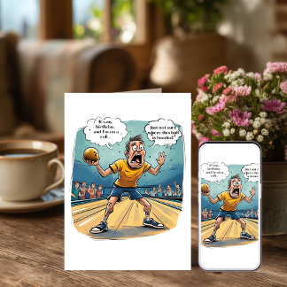 Funny Bowling Birthday Card
