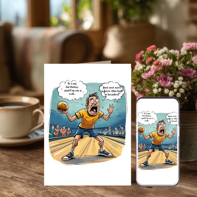 Funny Bowling Birthday Card (Creator Uploaded)