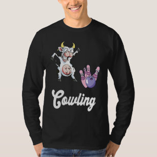 Funny Bowling Bowler Cow Strike Bowling Team Bowli T-Shirt