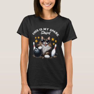 Funny Bowling Cat Artwork Funny Cat Bowling This I T-Shirt