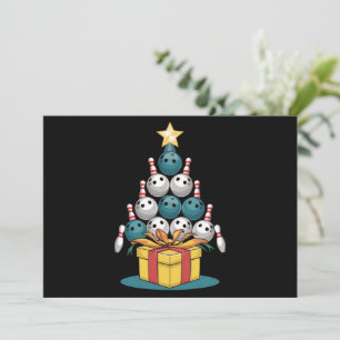 Funny Bowling Christmas Tree Lights Xmas Gifts  Holiday Card