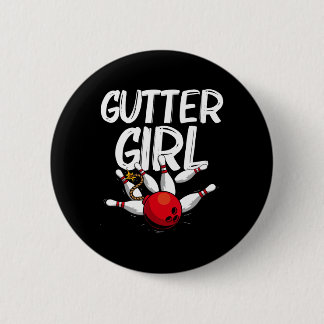 Funny Bowling Design For Girls Women Bowler Bowlin 6 Cm Round Badge