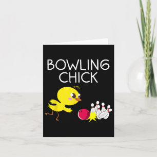 Funny Bowling Design For Girls Women Bowler Bowlin Card