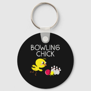 Funny Bowling Design For Girls Women Bowler Bowlin Key Ring