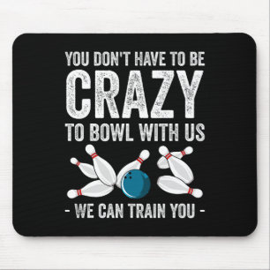 Funny Bowling Design For Men Women Kids Bowler Bow Mouse Pad