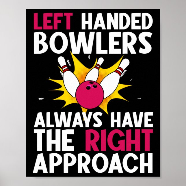 Funny Bowling Design For Men Women Kids Bowler Bow Poster (Front)