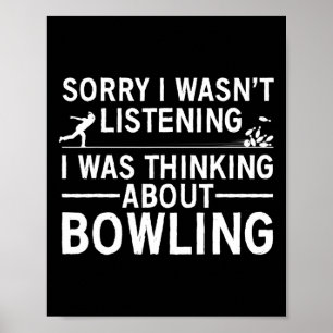 Funny Bowling Design For Men Women Kids Bowler Bow Poster