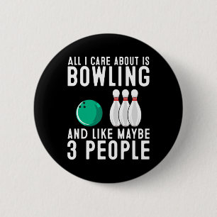 Funny Bowling Design For Men Women Kids Bowling Lo 6 Cm Round Badge