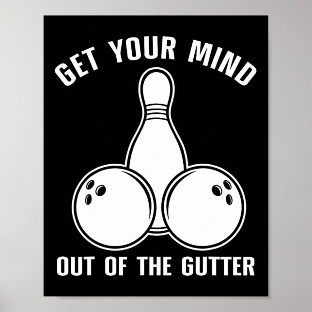 Funny Bowling Design For Men Women Kids Bowling Lo Poster (Front)