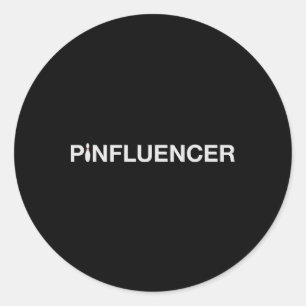 Funny Bowling Design Pinfluencer For Bowlers Classic Round Sticker