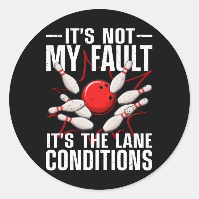 Funny Bowling For Men Women Bowler Team Bowling La Classic Round Sticker (Front)