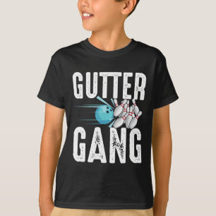 Funny Bowling Gift For Men Women Cool Gutter Gang  T-Shirt