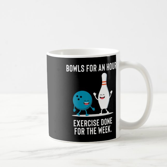 Funny Bowling Gift For Men Women Or Lazy People  Coffee Mug (Right)