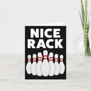 Funny Bowling Gift Shirt For Men Or Dad Nice Rack  Card