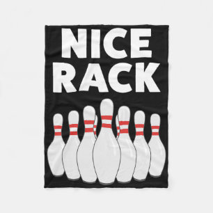 Funny Bowling Gift Shirt For Men Or Dad Nice Rack Fleece Blanket
