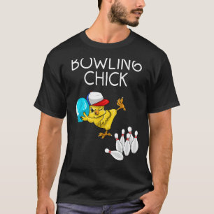 Funny Bowling Gift Women Cute Bowling Chick Sports T-Shirt